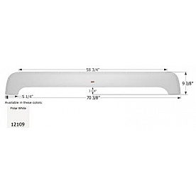 Icon Fender Skirt For Dutchmen  the Dutchmen Classic 70-3/8 Inch 9-3/8 Inch  White 12109