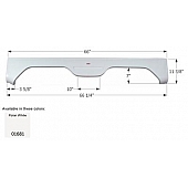Icon Fender Skirt For Gulfstream  Seahawk/ Yellowstone 66-1/4 Inch 11-3/8 Inch  White 01681