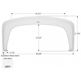 Icon Fender Skirt For Gulf Stream s 35-3/4 Inch 17-7/8 Inch  White 12073
