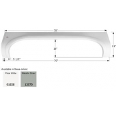 Icon Fender Skirt Newmar/ Cypress 79 Inch 21 Inch Metallic Silver 12079