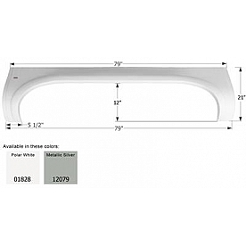 Icon Fender Skirt Newmar/ Cypress 79 Inch 21 Inch Metallic Silver 12079