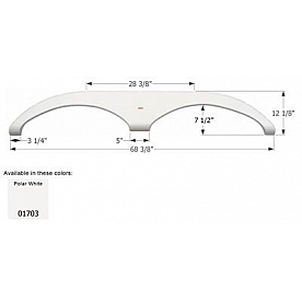 Icon Fender Skirt For Gulfstream  Mako 68-3/8 Inch 12-1/8 Inch  White 01703
