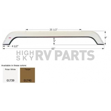 Icon Fender Skirt For R-Vision s 65 Inch 9 Inch  White 01739
