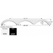 Icon Fender Skirt Heartland s Cyclone/ Big Country/ Landmark/ Razor/ Sundance/ Trail Runner 104-3/4 Inch 13-3/4 Inch Black - 12327
