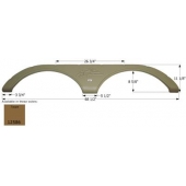 Icon Fender Skirt For Heartland  Sundance 68-1/2 Inch 11-1/8 Inch Height Taupe 12586