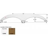 Icon Fender Skirt For Forest River  Cedar Creek 68-1/4 Inch 12 Inch  White 01806