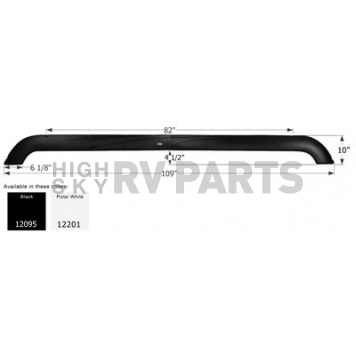 Icon Fender Skirt For Brands of Eclipse RV Including Attitude 109 Inch 10 Inch Black 12095