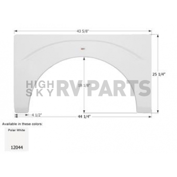 Icon Fender Skirt For Fleetwood  Southwind 44-1/4 Inch 25-1/4 Inch  12044