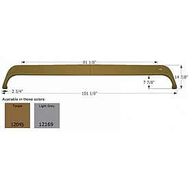 Icon Fender Skirt For Monaco And Holiday Rambler  Mkenzie Dune Chaser 101-1/8 Inch 14-7/8 Inch Taupe 12045