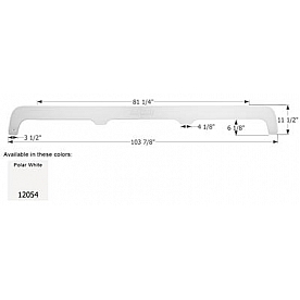 Icon Fender Skirt For models of Layton Skyline 103-7/8 Inch 11-1/2 Inch  White 12054