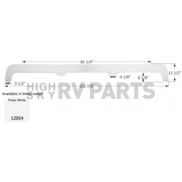 Icon Fender Skirt For models of Layton Skyline 103-7/8 Inch 11-1/2 Inch  White 12054