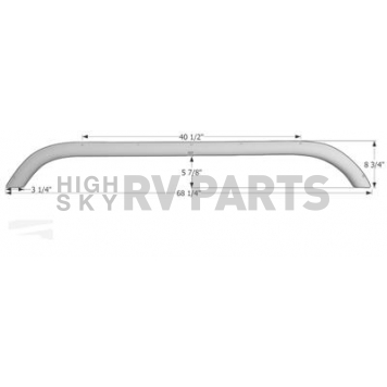 Icon Fender Skirt For Forest River  Wildwood 68-1/4 Inch 8-3/4 Inch  White 12316