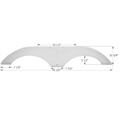 Icon Fender Skirt For Forest River  Wildcat 70-1/8 Inch 11-1/4 Inch Gray 12314