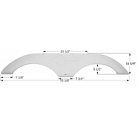 Icon Fender Skirt For Forest River  Wildcat 70-1/8 Inch 11-1/4 Inch Gray 12314