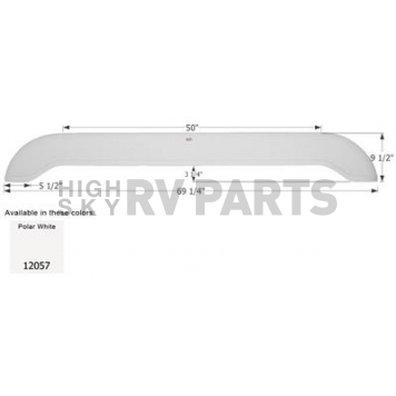 Icon Fender Skirt For Extreme RV  Sportsmaster 69-1/4 Inch 9-1/2 Inch  White 12057