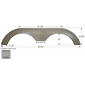 Icon Fender Skirt For KZ  Coyote 68-5/8 Inch 14-5/8 Inch Heather Mist Metallic 12191