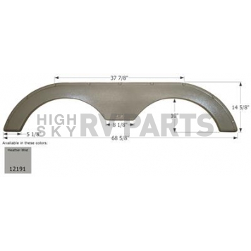 Icon Fender Skirt For KZ  Coyote 68-5/8 Inch 14-5/8 Inch Heather Mist Metallic 12191