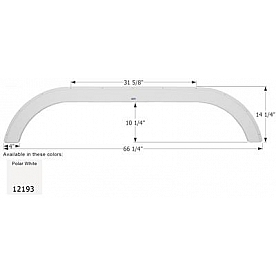 Icon Fender Skirt Sunline  Solaris 66-1/4 Inch 14-1/4 Inch  White 12193