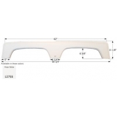 Icon Fender Skirt For Coachmen  Catalina/ Adrenaline 64-3/4 Inch 11-1/8 Inch  White 12755