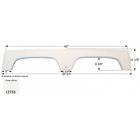 Icon Fender Skirt For Coachmen  Catalina/ Adrenaline 64-3/4 Inch 11-1/8 Inch  White 12755