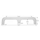 Icon Fender Skirt For Triple E  Topaz 68-1/2 Inch 14-1/4 Inch  White 12294