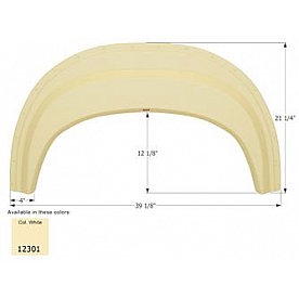 Icon Fender Skirt For GMC Frontier s 39-1/8 Inch 21-1/4 Inch Colonial White 12301