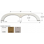 Icon Fender Skirt Certain Keystone RV 5th Wheels And Travel Trailers 73 Inch 15-1/4 Inch Tan 12302