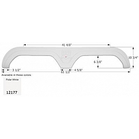 Icon Fender Skirt For Thor  Crossroads Cruiser 61-1/2 Inch 10-3/4 Inch  White 12177