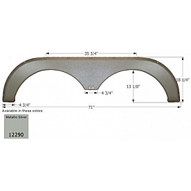 Icon Fender Skirt Thor  Tahoe 71 Inch 18-1/4 Inch Metallic Silver 12290