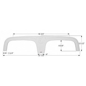 Icon Fender Skirt For Excel  Winslow 67-7/8 Inch 13-1/2 Inch  White 12291