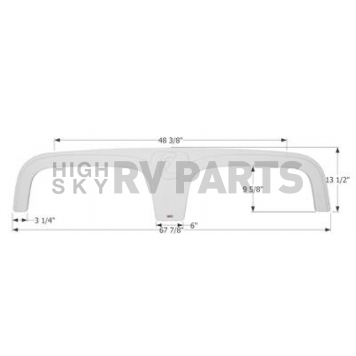 Icon Fender Skirt For Excel  Winslow 67-7/8 Inch 13-1/2 Inch  White 12291