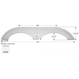 Icon Fender Skirt Thor  FS2205 78 Inch   White 12205