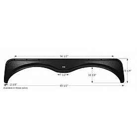 Icon Fender Skirt For Northwood  Arctic Fox 69-1/2 Inch 15-1/4 Inch Black 12292