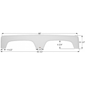 Icon Fender Skirt For Coachmen  Catalina, Adrenaline 63-1/2 Inch 11-1/2 Inch Black 12307