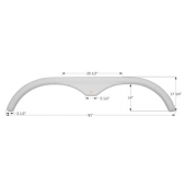 Icon Fender Skirt For Fleetwood  Avion Westport 81 Inch 17-3/4 Inch  White 12304