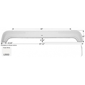 Icon Fender Skirt For Kit  Sportsmaster 67-1/2 Inch 10 Inch  White 12553