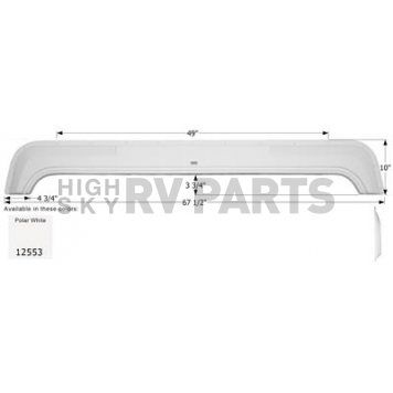 Icon Fender Skirt For Kit  Sportsmaster 67-1/2 Inch 10 Inch  White 12553