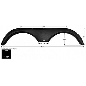 Icon Fender Skirt For Gulfstream  Visa 69 Inch 15 Inch Black 12685