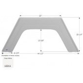 Icon Fender Skirt Glendale  FS2211 44-1/2 Inch 20-1/4 Inch  White 12211