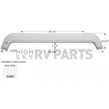 Icon Fender Skirt For KZ  Sportsmen 66-1/8 Inch 10-5/8 Inch  White 01802