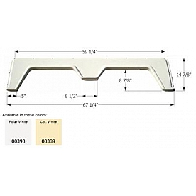 Icon Fender Skirt Universal Replacement To Fit By Dimension 67-1/4 Inch 14-7/8 Inch  White 00390