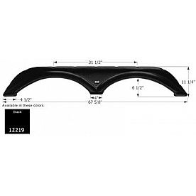Icon Fender Skirt Starcraft  FS2219 67-5/8 Inch 11-1/4 Inch Black 12219