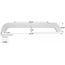 Icon Fender Skirt For Forest River  Sandstorm 69-3/4 Inch 10-3/4 Inch  White 12363