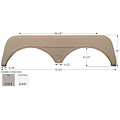 Icon Fender Skirt For Sunnybrook And Winnebago  Titan 72-3/4 Inch 20 Inch  White 12347