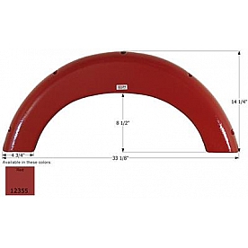 Icon Fender Skirt For T@B s 33-1/8 Inch 14-1/4 Inch Red 12355
