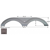 Icon Fender Skirt For Cruiser Viewfinder 68-1/2 Inch x 12-3/4 Inch Grey - 12699