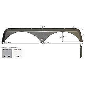 Icon Fender Skirt For Jayco  Eagle 65-1/2 Inch 11 Inch  White 12692