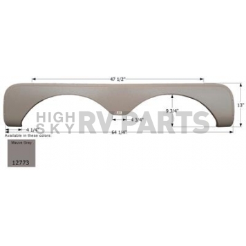 Icon Fender Skirt For Forest River  Rockwood 64-1/4 Inch 13 Inch Mauve Gray 12773