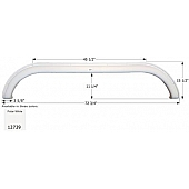Icon Fender Skirt For Newmar  American Star 72-3/4 Inch 15-1/2 Inch  White 12739
