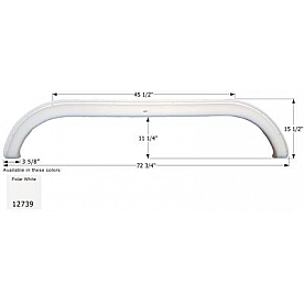 Icon Fender Skirt For Newmar  American Star 72-3/4 Inch 15-1/2 Inch  White 12739